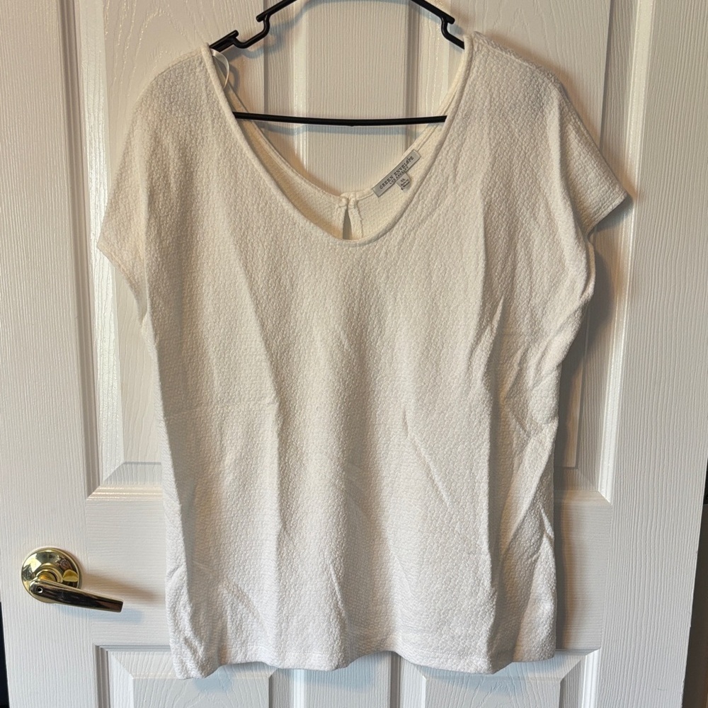 Textured White Blouse